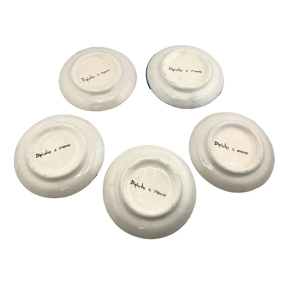 5pc Ceramic Plate Set Italian 4